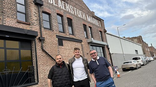 Carl Cashman outside Blackstock Market