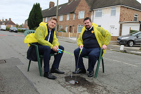 Carl and Rob Pothole Fishing